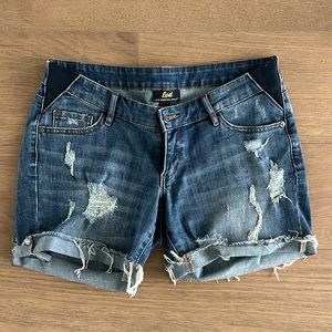 LED Luxe Essentials Denim Distressed Shorts